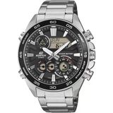 Casio Edifice Era-130D-1Adf Quatz Çelik Gri Siyah Kadran 10 Atm 46 Mm Erkek Kol Saati