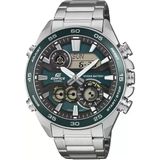 Casio Edifice Era-130D-3Adf Quartz Çelik Gri Yeşil Kadran 10 Atm 46 Mm Erkek Kol Saati