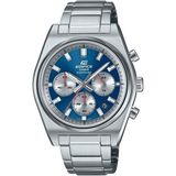 Casio Edifice Gri Çelik Kordonlu Erkek Kol Saati 100 Metre Su Geçirmez - Gümüş