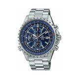 Casio Ef-527d-2avdf Edifice Quartz Çelik Gri Mavi Kadran 46 Mm Erkek Kol Saati Gri