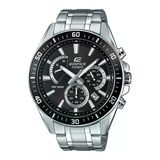 Casio Efr-552D-1Avudf Edifice Quartz Çelik Gri Siyah Kadran 10 Atm 47 Mm Erkek Kol Saati