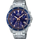 Casio EFV-540D-2AVUDF Quartz Çelik Gri Lacivert Kadran 10 Atm 44 mm Erkek Kol Saati - tek ebat