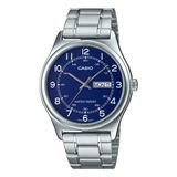 Casio Erkek Kol Saati; Lacivert Kadranı, Gümüş Çelik Kordonu, Gün-Tarih Göstergesi ve Belirgin Rakamlarıyla Klasik Bir Görünüm Sunar. Water Resist Ibaresi ve Analog Tasarımı Günlük Kullanıma Uygundur. - Lacivert - Gri