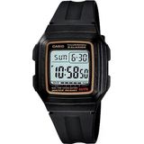 Casio F-201WA-9ADF Siyah Silikon Kordon Dijital Erkek Kol Saati