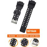 casio g8900 ga100 ga110 ga120 saat uyumlu siyah renk silikon saat kordonu kayışı cs
