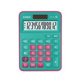 Casio Hesap Makinesi Masa Ustu 12 Hane Yesil + Pembe Hesap Makinasi