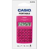 Casio HL-815L-PK 8 Haneli Pembe Cep Tipi Hesap Makinesi Geniş Ekran ve Dayanıklı Yapı