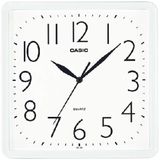 Casio IQ-06-7DF Plastik Kasa Beyaz Renkli 24.5 x 23 cm Çaplı Modern Quartz Saniye Mekanizmalı Duvar Saati
