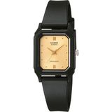 Casio Kadın Kol Saati LQ-142E-9ADF Suya Dayanıklı Plastik Siyah Kasa ve Kordon Altın Kadran
