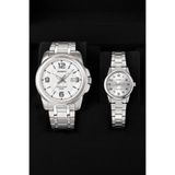 Casio LTP-V001D-7BUDF-MTP-1314D-7AVDF Çift Kol Saati Seti Metal Kordon