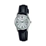 Casio Ltp-V002l-7Budf Quartz Deri Siyah Gri Kadran 25 Mm Kadın Kol Saati