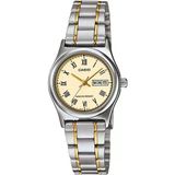 Casio Ltp-V006sg-9Budf Quartz Çelik Gri Altın Rengi 25 Mm Kadın Kol Saati