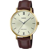 Casio LTP-VT01GL-9BUDF Kadın Kol Saati Kahverengi Deri Kordon Suya Dayanıklı Analog Mekanizma