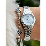 Casio Marka Çelik Kordon Gümüş Renk Lüx Kadın Kol Saati + Bileklik - Renkli