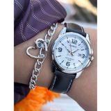 Casio Marka Full Çelik Kasa, Deri Kordon ACI KAHVE Renk Lüx Bayan Kol Saati + Bileklik