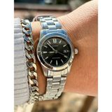 Casio Marka Full Çelik Kasa, Kordon Gümüş Renk, Takvimli Lüx Bayan Kol Saati + Bileklik - Renkli