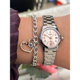 Casio Marka Pembe Kadran Çelik Kordon Kadın Kol Saati Bileklik Hediyeli