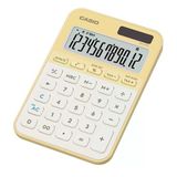 Casio MS-20YC-LY 12 Hane Pastel Sarı Krem Masa Üstü Hesap Makinesi (Kdo)
