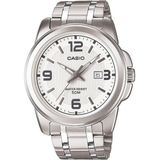 Casio MTP-1314D-7AVDF Erkek Kol Saati Gri Metal Kasa Suya Dayanıklı 1 ATM Beyaz Kadran