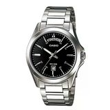 Casio Mtp-1370D-1A1vdf Quartz Çelik Gri Siyah Kadran 40 Mm Erkek Kol Saati