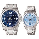 Casio MTP-LTP-1314D-2AVDF Çift Kol Saati Kadın-Erkek Su Geçirmez 1 ATM Çelik Kasa Gümüş Renk 50 m Suya Dayanıklı