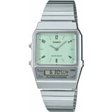 Casio Quartz Analog/Dijital Çelik Gri Yeşil Kadran 32 mm Erkek Kol Saati