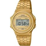 Casio Retro A171WEG-9ADF Unisex Kol Saati Altın Renkli Suya Dayanıklı Dijital Fonksiyonlar ile Plastik Malzeme