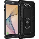 Casio Samsung Galaxy J7 Kılıf Sofya Yüzüklü Silikon Kapak - Siyah - Renkli