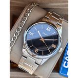 Casio Şık Hediye Paketinde Çelik Kordon , Lüx Erkek Kol Saati + Bileklik - Gümüş