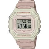 Casio W-218HC-4A2VDF Standart Erkek Kol Saati Dijital 5 ATM Su Geçirmez Pembe Silikon Kordon
