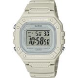 Casio W-218HC-8AVDF Dijital Erkek Kol Saati Krem Silikon Kasa 5 ATM Suya Dayanıklı Alarm ve Kronometre