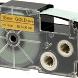 Casio XR-18GD1 (Gold/black) Etiket Yazıcısı Kartuşu Altın Renk Üstüne Siyah Baskı