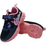 CASLON Özel Taban Çırtlı & bağcıklı Ortapedik & Anatomik Sağlam Kaymaz Yüksek Tabanlı Nefes Alan Kız Çocuk Spor Ayakkabısı - Lacivert - Pembe