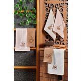 Casnack 6'lı Mutfak Havlusu Kahve Seti 40x60