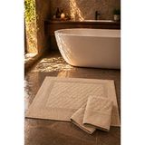 Casnack Drop Model 3 Adet Ayak Havlusu-Paspas Seti - Kahve - 50 x 70 cm