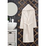 Casnack Quina Yeşil Kapüşonlu Oversize Bornoz - S - M - Bej