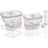 Caso 1197 Vacuboxx E-Set Vakum Kabı, 4 Adet, Vakumlu El Pompası ve Adaptör Dahil, Bpa Içermez - Çok Renkli