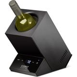 Caso Winecase One Black - Bir Şişe Için Tasarım Şarap Soğutucusu, Sıcaklık Aralığı 5-18°c, Çapı 9 Cm'ye Kadar Olan Şişeler Için, Dokunmatik Kontrol, Siyah Paslanmaz Çelik Gövde