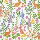 Caspari Bunny Field Lunch Desenli 20'li Servis Peçetesi Seti - Standart