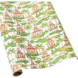 Caspari Gold Xmas Hediye Paketi Rulosu 1 Adet Renkli 8' x 30" Kuşe Kağıt