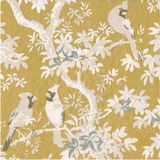 Caspari Scenic Songbirds Gold & Ivory Luncheon Desenli 20'li Servis Peçetesi Seti - Standart
