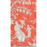Caspari Silk Road Toile Mandarin Desenli 15'li Servis Peçetesi Seti - Standart