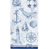 Caspari To The Lighthouse Guest Towel Desenli 15'li Servis Peçetesi Seti - Standart
