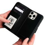 Casper iPhone 16 Deri Cüzdan Kılıf – TORONATA El Yapımı Hakiki Deri, Manyetik Ayrılabilir, MagSafe Uyumlu, RFID Korumalı, Kart Bölmeli (Siyah)