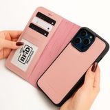 Casper iPhone 16 Plus Deri Cüzdan Kılıf – TORONATA El Yapımı Hakiki Deri, Manyetik Ayrılabilir, MagSafe Uyumlu, RFID Korumalı, Kart Bölmeli (Pembe)