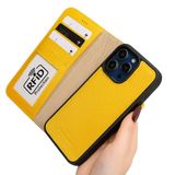 Casper iPhone 16 Plus Deri Cüzdan Kılıf – TORONATA El Yapımı Hakiki Deri, Manyetik Ayrılabilir, MagSafe Uyumlu, RFID Korumalı, Kart Bölmeli (Sarı)