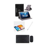 Casper S20 10.1 Uyumlu 4in1 Set Klavye Mouse Kılıf Kalem Ekran Koruyucu siyah