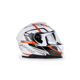 Caspiano Vento Premium Çene Açılır Kask Güneş Vizörlü Ece 22.06 Sertifikalı Glossy White Gray Red Motosiklet Kaskı