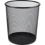 Cassa 10 lt Siyah Renk Metal Delikli Çöp Kovası