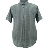 Castelli Büyük Beden Battal Boy Erkek Gömlek Pamuklu Kısa Kol Yeşil - 2XL